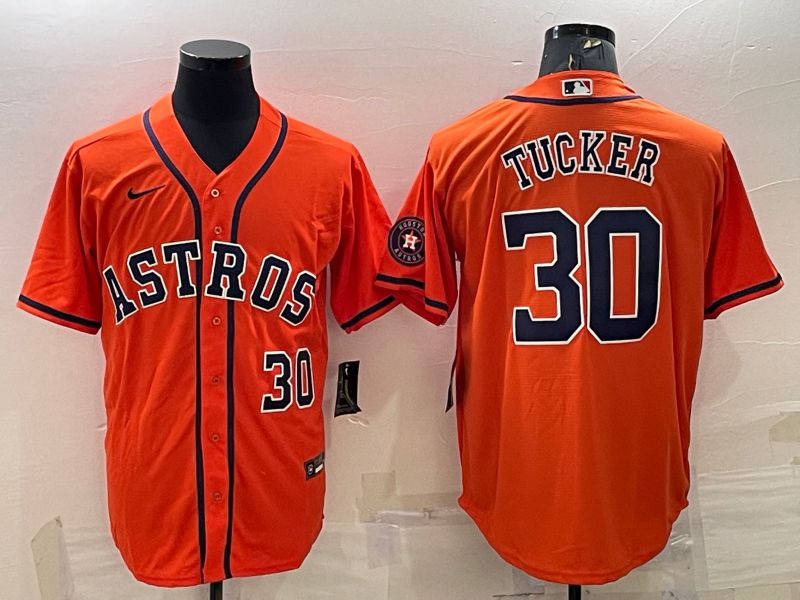 Men Houston Astros #30 Tucker Oragne Game Nike 2022 MLB Jersey